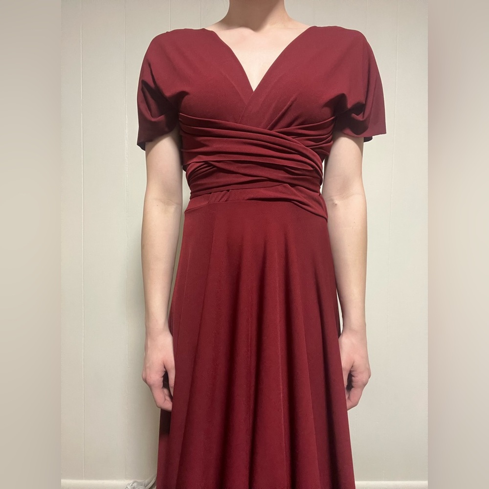 Formal convertible (tie-sleeve) dress